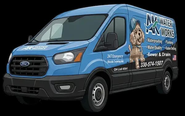 AK Water Works & HVAC Service Van