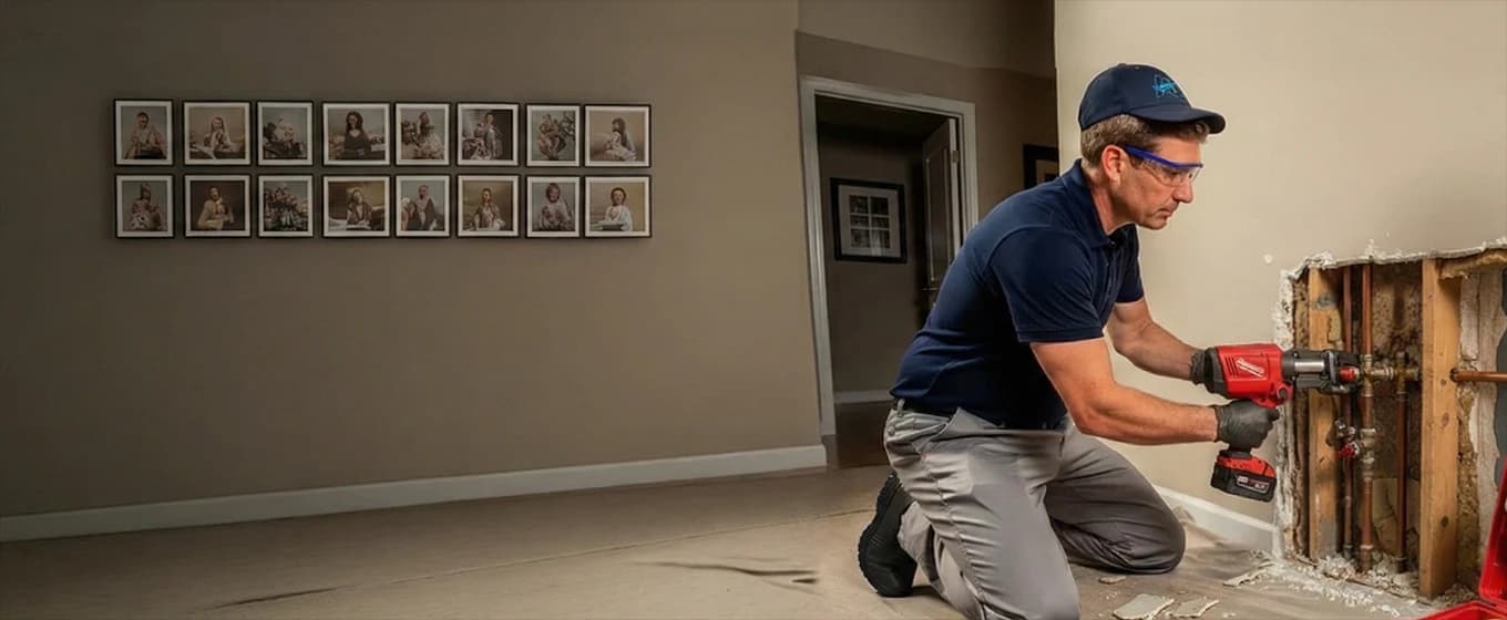 Emergency burst pipe repair service